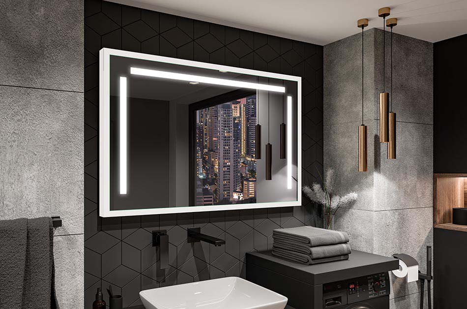 Spiegel mit einem schwarzem oder doch mit einem Holzrahmen? Wählen Sie aus sechs Rahmenfarben! Vergleichen Sie, was zu Ihrem Zimmer passt!