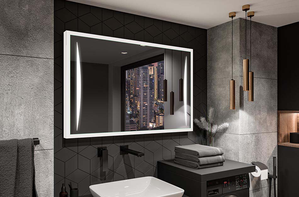 Spiegel mit einem schwarzem oder doch mit einem Holzrahmen? Wählen Sie aus sechs Rahmenfarben! Vergleichen Sie, was zu Ihrem Zimmer passt!