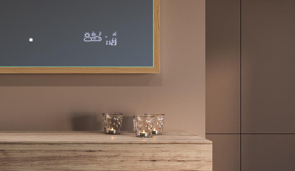 Rahmenspiegel im Loft-Look mit Beleuchtung – beleuchteter spiegel | ARTFORMA