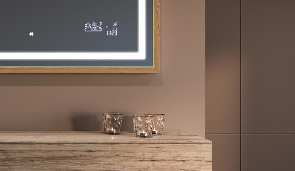 Rahmenspiegel im Loft-Look mit Beleuchtung – beleuchteter spiegel | ARTFORMA