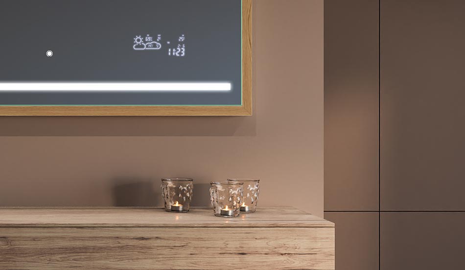 Rahmenspiegel im Loft-Look mit Beleuchtung – beleuchteter spiegel | ARTFORMA