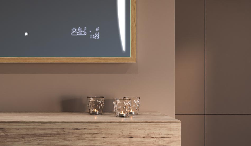 Rahmenspiegel im Loft-Look mit Beleuchtung – beleuchteter spiegel | ARTFORMA