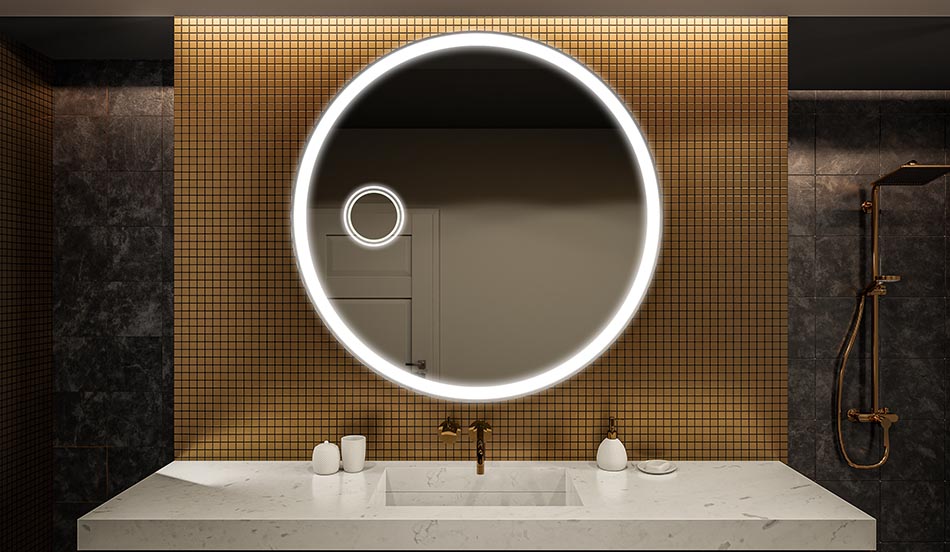 Kreisförmiger Badezimmer-Spiegel mit LED-Beleuchtung – badezimmerspiegel | ARTFORMA