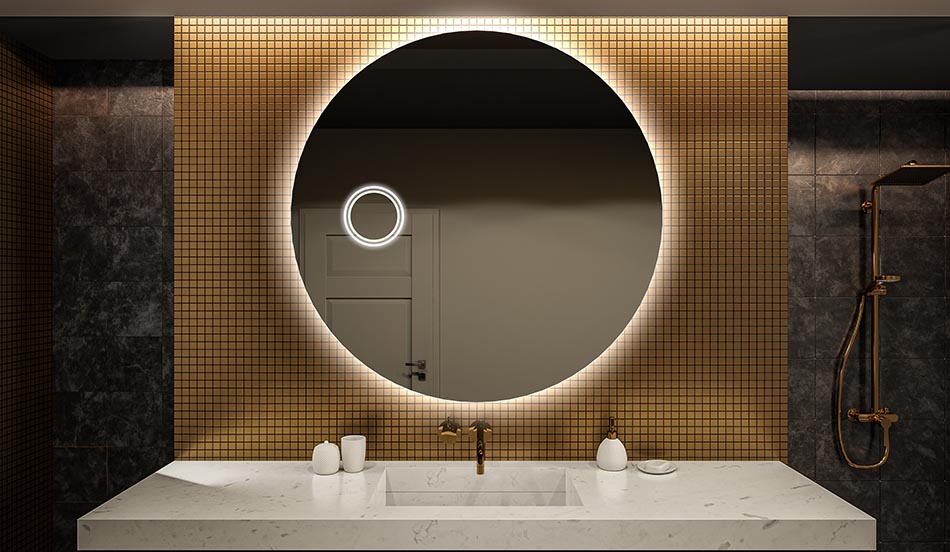 Kreisförmiger Badezimmer-Spiegel mit LED-Beleuchtung – badezimmerspiegel | ARTFORMA