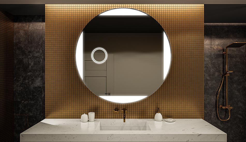 Kreisförmiger Badezimmer-Spiegel mit LED-Beleuchtung – badezimmerspiegel | ARTFORMA