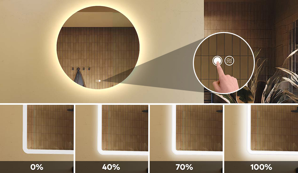 Ändern Sie die Lichtintensität in Ihrem Badezimmerspiegel!