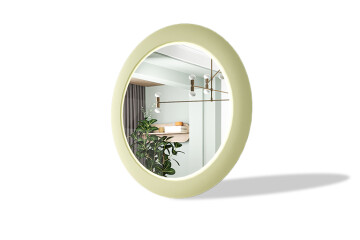 Spiegel in einem lackierten Rahmen
