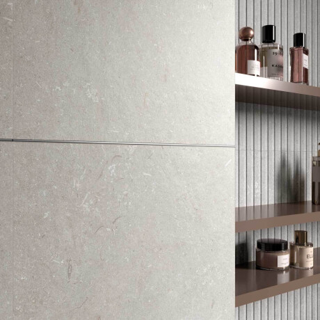 Wandfliesen 60 x 120 cm, grau matt, A4H1097 Shellstone Grigio Rigat-One #4