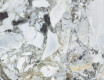 Feinsteinzeug „Bookmatch“ 120 x 280, weißer Marmor mit goldenen Adern, glänzend, A4H1118 Bellezza Bianca