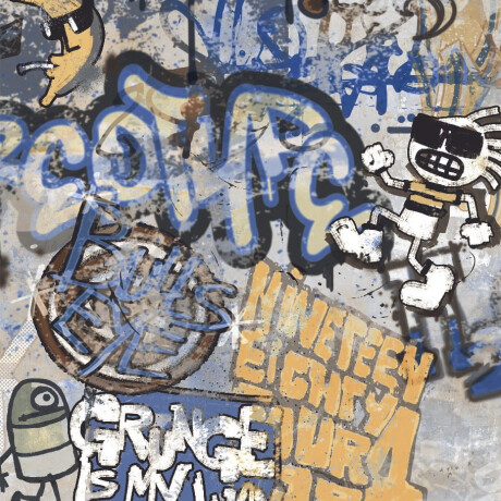 Glasierte Feinsteinzeugfliesen für den Boden, 120 x 280 cm, mattgrau, rektifiziert, A4H248 City Graffiti Grey #1