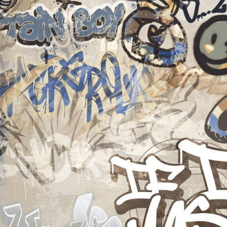 Glasierte Feinsteinzeugfliesen für den Boden, großformatig, 120 x 280 cm, beige, matt, rektifiziert, A4H255 City Graffiti Beige #5