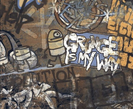 Glasierte großformatige Bodenfliesen 120 x 280 cm, matt, rektifiziert, A4H262 City Graffiti Multicolor