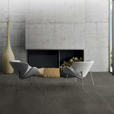 Glasierte Feinsteinzeugfliesen für den Boden, 60 x 120 cm, Beton, dunkelgrau, matt, rektifiziert, A4H327 Massive Dimgray #1
