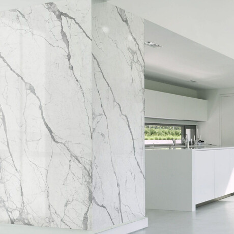 Glasierte Feinsteinzeugfliesen für den Boden, 120 x 280 cm, matt, mit grauer Ader, rektifiziert, A4H452 Statuario Superiore #4