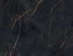 Großformatige Feinsteinzeugfliesen 120 x 280, schwarzer Marmor mit goldenen Adern, glänzend, A4H474 Sant Loreno