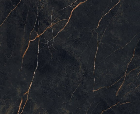 Großformatige Feinsteinzeugfliesen 120 x 280, schwarzer Marmor mit goldenen Adern, glänzend, A4H474 Sant Loreno