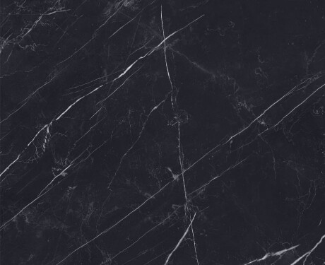 Großformatige Feinsteinzeugfliesen 120 x 280, schwarzer Marmor mit weißen Adern, glänzend, A4H687 Markina Black