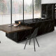 Großformatige Feinsteinzeugfliesen 120x280, schwarzer Marmor mit weißen Adern, matt, A4H688 Markina Black #7