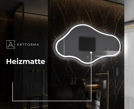 Unregelmäßiger asymmetrischer Spiegel mit LED Beleuchtung C223 #8