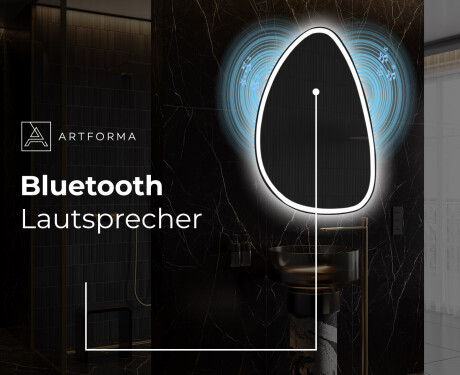 Unregelmäßiger asymmetrischer Spiegel mit LED Beleuchtung B222 #6