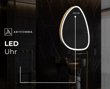 Unregelmäßiger asymmetrischer Spiegel mit LED Beleuchtung B222 #7