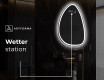 Unregelmäßiger asymmetrischer Spiegel mit LED Beleuchtung B222 #8