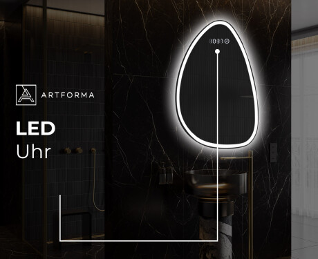 Unregelmäßiger asymmetrischer Spiegel mit LED Beleuchtung B222 #7