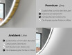 Unregelmäßiger asymmetrischer Spiegel mit LED Beleuchtung EG222 #2