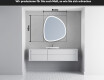 Unregelmäßiger asymmetrischer Spiegel mit LED Beleuchtung EG222 #5