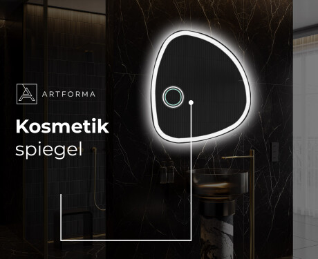 Unregelmäßiger asymmetrischer Spiegel mit LED Beleuchtung EG222 #5