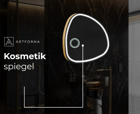 Unregelmäßiger asymmetrischer Spiegel mit LED Beleuchtung EG223 #6
