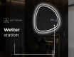 Unregelmäßiger asymmetrischer Spiegel mit LED Beleuchtung EG223 #9