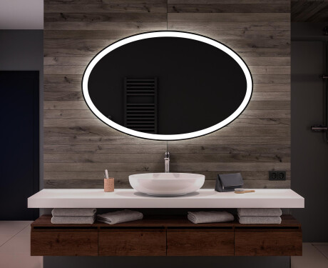 Horizontaler Badspiegel mit LED Beleuchtung L74 #1