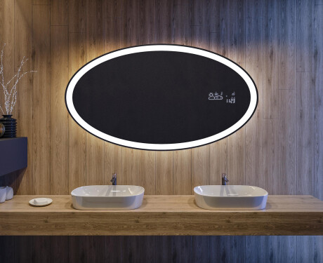 Horizontaler Badspiegel mit LED Beleuchtung L74 #3