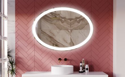 Horizontaler Badspiegel mit LED Beleuchtung L74