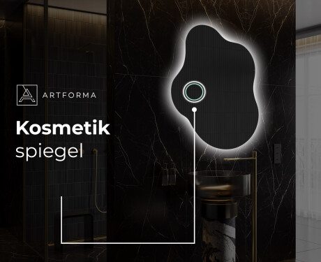 Unregelmäßiger asymmetrischer Spiegel mit LED Beleuchtung EM221 #5