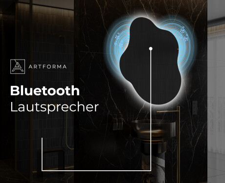 Unregelmäßiger asymmetrischer Spiegel mit LED Beleuchtung EM221 #6