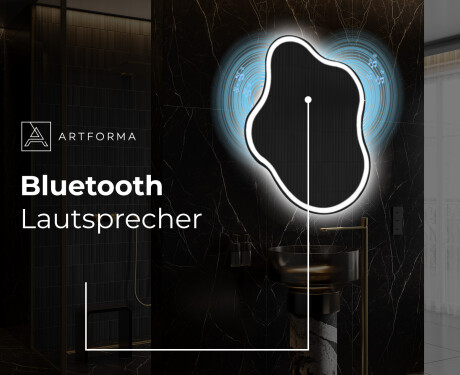 Unregelmäßiger asymmetrischer Spiegel mit LED Beleuchtung EM222 #7