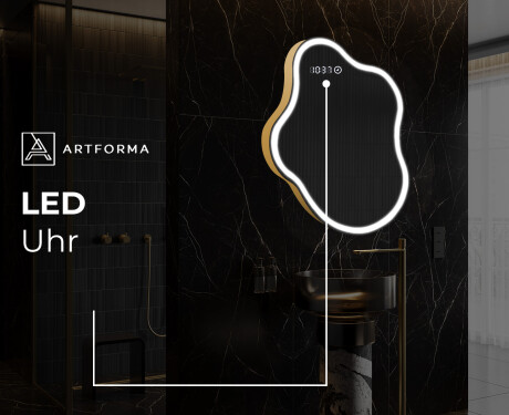 Unregelmäßiger asymmetrischer Spiegel mit LED Beleuchtung EM222 #8