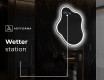 Unregelmäßiger asymmetrischer Spiegel mit LED Beleuchtung EM222 #9