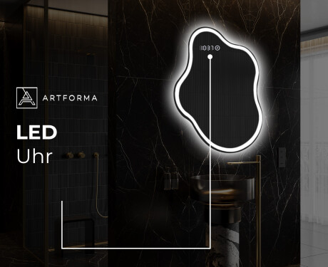 Unregelmäßiger asymmetrischer Spiegel mit LED Beleuchtung EM222 #8