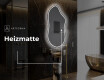 Unregelmäßiger asymmetrischer Spiegel mit LED Beleuchtung F223 #8