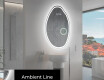 Unregelmäßiger asymmetrischer Spiegel mit LED Beleuchtung U222 #3