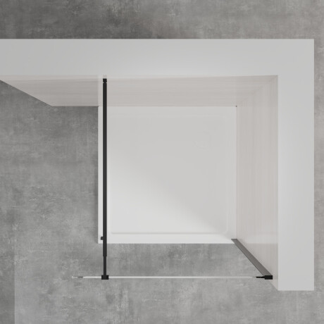 Begehbares Gehäuse transparentes Glas schwarzes Profil #4