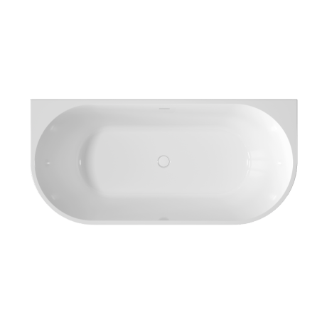 Freistehende geriffelte Badewanne Glamour 170 cm, komplett mit Siphon und Stopfen/Ablauf in Weiß #7