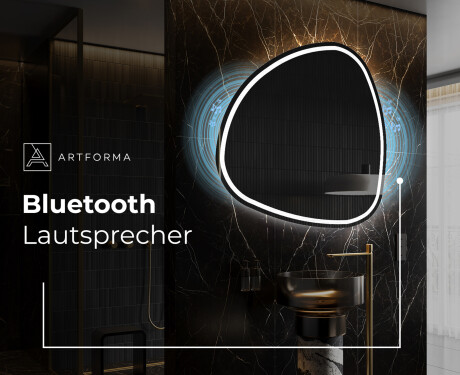 Unregelmäßiger asymmetrischer Spiegel mit LED Beleuchtung J223 #5