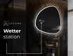 Unregelmäßiger asymmetrischer Spiegel mit LED Beleuchtung J223 #6
