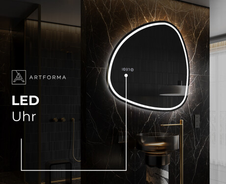 Unregelmäßiger asymmetrischer Spiegel mit LED Beleuchtung J223 #7