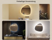Unregelmäßiger asymmetrischer Spiegel mit LED Beleuchtung 74x74cm mit kaltem LED-Licht 7000K, warmem Licht 3000K oder neutralem Licht 4500K #2