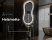 Unregelmäßiger asymmetrischer Spiegel mit LED Beleuchtung K222 #8